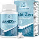 17-in-1 Brain Ergänzung für Gedächtnis und Fokus | Natürliche Nootropics Brain Ergänzung für Gehirnerkennung, Energie | Hohe Absorption | L-Theanin, Phytonutrient Mischung und Vitamine B6, B12 | 60 Tabletten