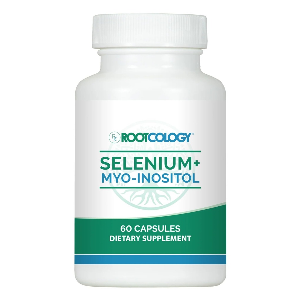 Rootcologie par Dr Izabella Wentz.Sélénium + Myo-Inositol. Mélange complet pour promouvoir l'équilibre hormonal et la santé du système immunitaire 60 capsules