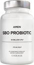 Amen Probiotics Supplement, SBO Probiotic und Organic Prebiotics, 50 Billion CFUs, Shelf Stable, No Refrigeration Required, Flora Daily Probiotic Formula for Women & Men, Vegan & Non-GMO, 60 Capsules