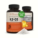 Live Conscious Vitamin K2 MK7 mit D3 Ergänzung | Knochen & Herz Gesundheit Unterstützung - Patentiertes Vitamin K & Vitamin D3 5000 IU - 60 Softgels