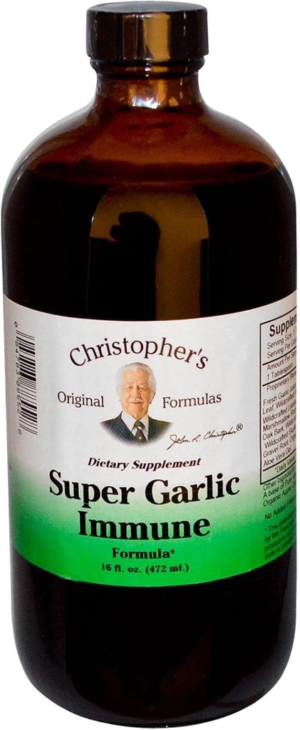 Formules originales de Christopher Super Ail Immune Sirop 16 fl oz