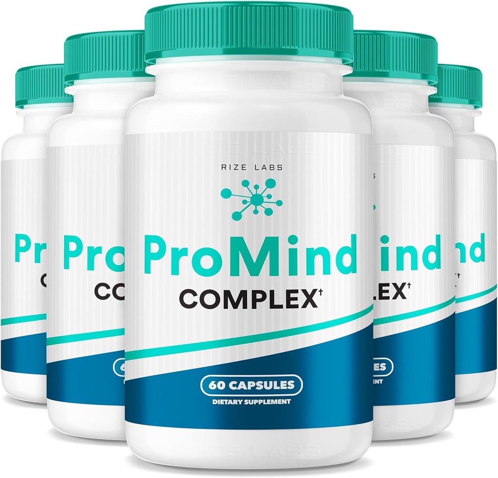 rize labs ProMind Complex Supplement, Organische Speicherunterstützung Formel zur Stärkung des Gehirns, verwendet, um Speicher zu erhöhen - Pack von 5(300 Kapseln)