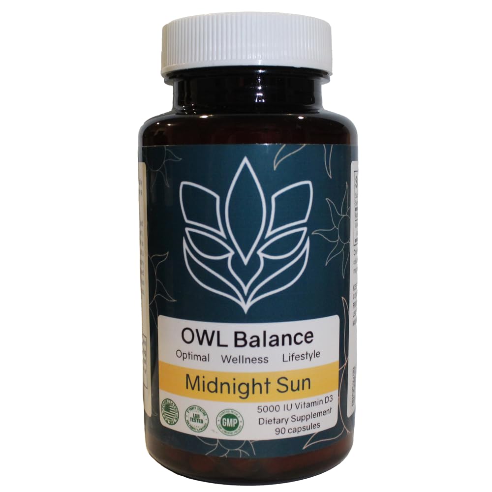 Midnight Sun D3, eine Premium Vitamin D3 Supplement Entwickelt, um Ihre allgemeine Gesundheit und Wohlbefinden zu unterstützen.