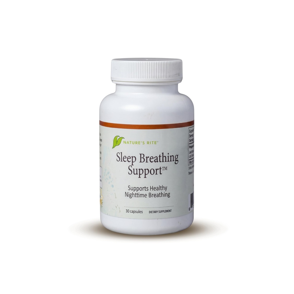 Nature's Rite Sleep Breathing Support - Assistance naturelle pour mieux dormir, améliorer le motif de respiration, 30 capsules, ingrédients à base de plantes naturelles, fabriqués aux États-Unis