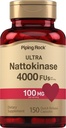 Piping Rock Nattokinase Supplement 4000 FU | 100mg | 150 Kapseln | Nicht-GVO, glutenfrei