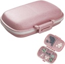 1Pack Reise-Pille Organizer, 8 Komponenten Tragbare Pille Case, kleine Pille Box für Taschentasche Tragbare Medizin Vitamin Container Pink
