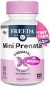 FREAD Mini Vitamine prénatale - Casher Prénatal -Tiny Comprimés faciles à avaler - Vitamines prénatales avec fer, acide folique prénatal/solide, vitamine D - Multivitamine prénatale pour femmes enceintes (120)