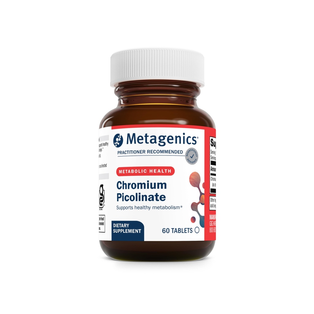 Metagenics Chromium Picolinate - Bioverfügbares Chrom für Stoffwechselunterstützung* - Essential Trace Mineral - Non-GMO - Vegetarisch - Glutenfrei - 60 Count