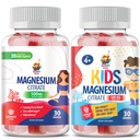 Magnesiumgummis für Kinder - 500mg und Magnesiumgummis für Erwachsene - 500mg .Calm Magnesium Kaugummis - Magnesium Citrat Kaubare Ergänzung für Mood & Muskelunterstützung