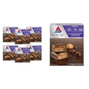 Atkins Pecan Caramel Cluster, 60 Count & Chocolate Caramel Mousse Bars, 5 Count - Low Sugar Dessert Favorites