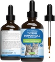 Pet Wellbeing Schilddrüse Unterstützung Gold für Katzen - Unterstützt gesunde Schilddrüse-Funktion in Katzen, Normaler Stoffwechsel, Bugleweed, Zitronenbalsam - Veterinär-Formulierte Kräuterergänzung 4 fl oz (118 ml)