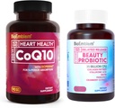 Probiotiques de beauté BioEmblem pour les femmes et CoQ10 avec le compte BioPerine 90