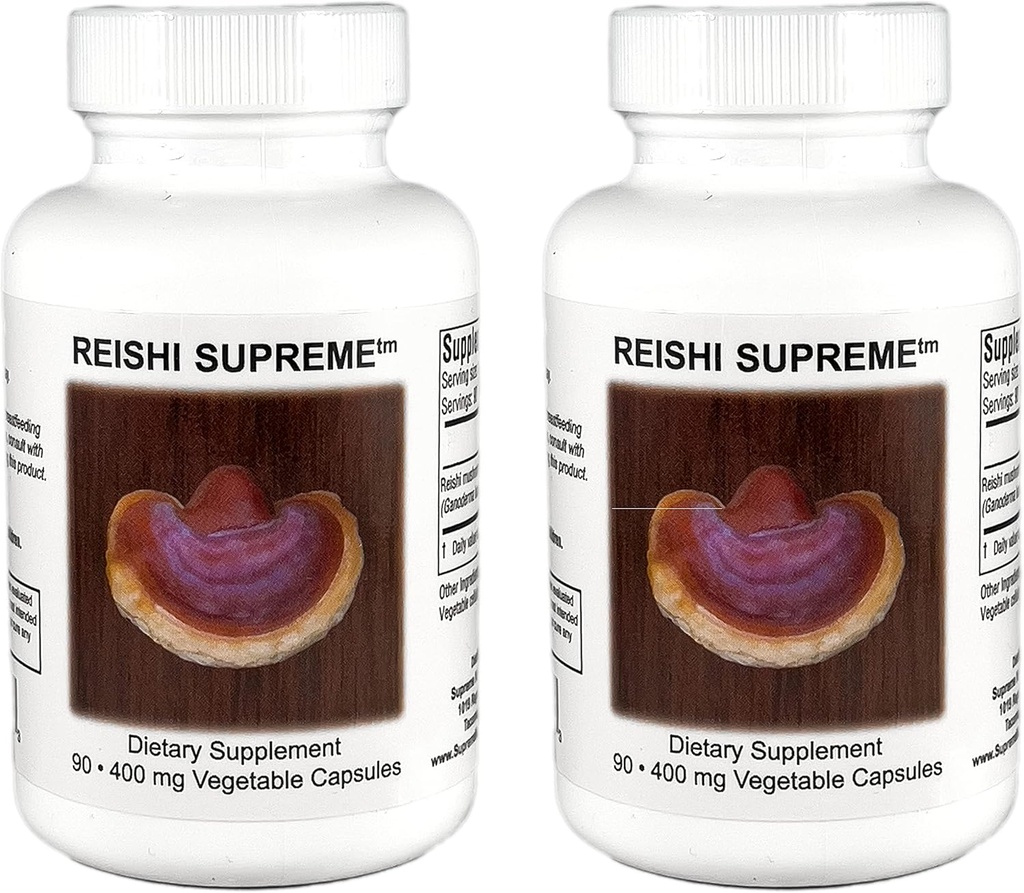Supreme Nutrition Reishi Supreme, 90 Pure Reishi Pilz Vegetarische Kapseln | 2 Pack