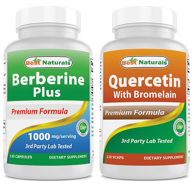 Best Naturals Berberine Plus 1000mg & Quercetin with Bromelain