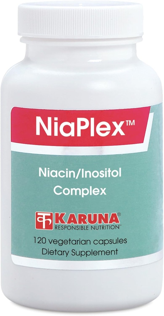 Karuna NiaPlex 120 Vegetarische Kapseln | Niacin 1000mg, Chromium 200mcg | Flush-Free NIACIN