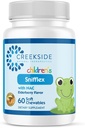 Creekside Naturals Snifflex, Kinder Sinus & Respiratory Support, Elderberry for Immune Health, Kinderarzt Formuliert mit NAC, Quercetin & Bromelain, Zero Sugar, Vegan, 60 Soft Chewables
