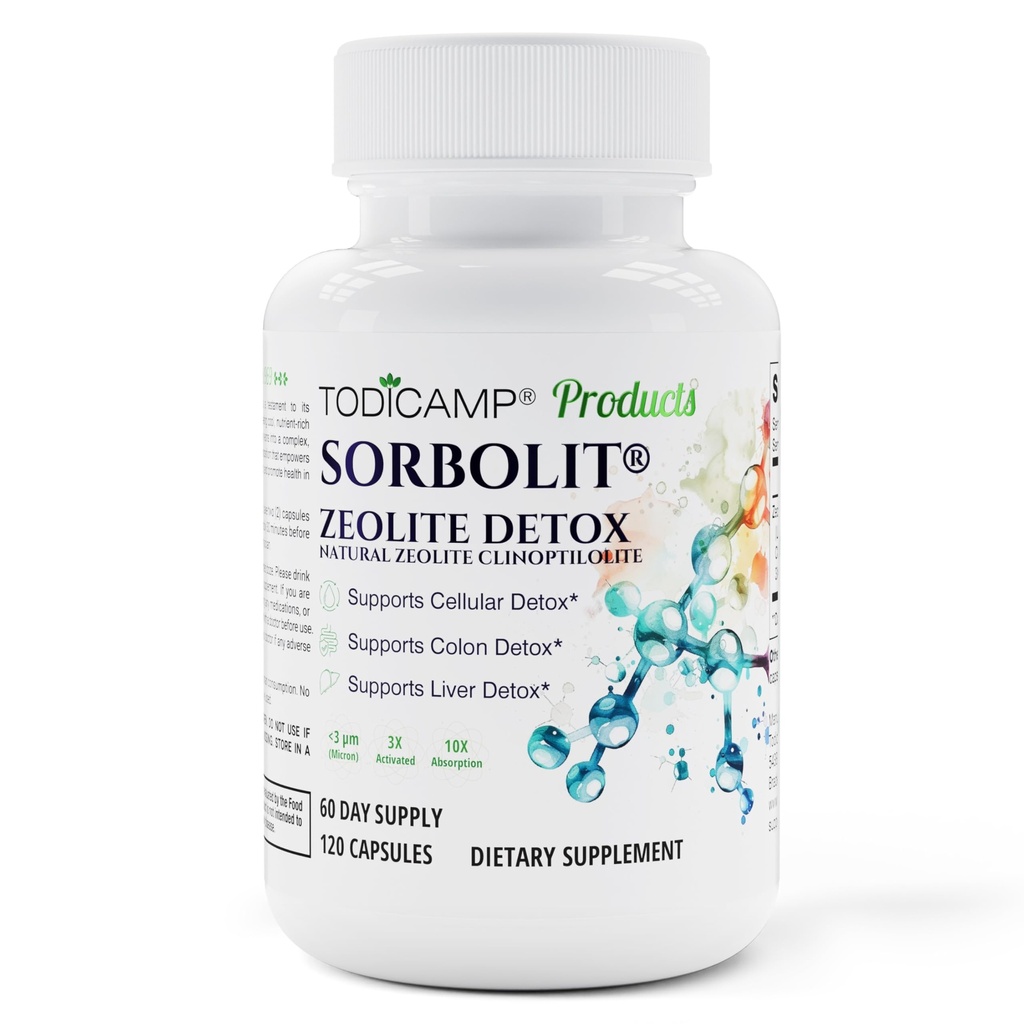 Zeolite Detox Kapseln - 120 Zeolite Kapseln - 1-2 μm Clinoptilolite Zeolite Detox - 2 Monate Versorgung Zeolite Clinoptilolite Kapseln - Zeolite Sorbolit Detox - Zeolite Pillen