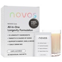 NOVOS Core Longevity Mix, Anti-Aging Supplément, Boisson Powder Packet Non aromatisé - Soutien de la peau, énergie, soutien de l'humeur, sommeil et cognition - 30 portions