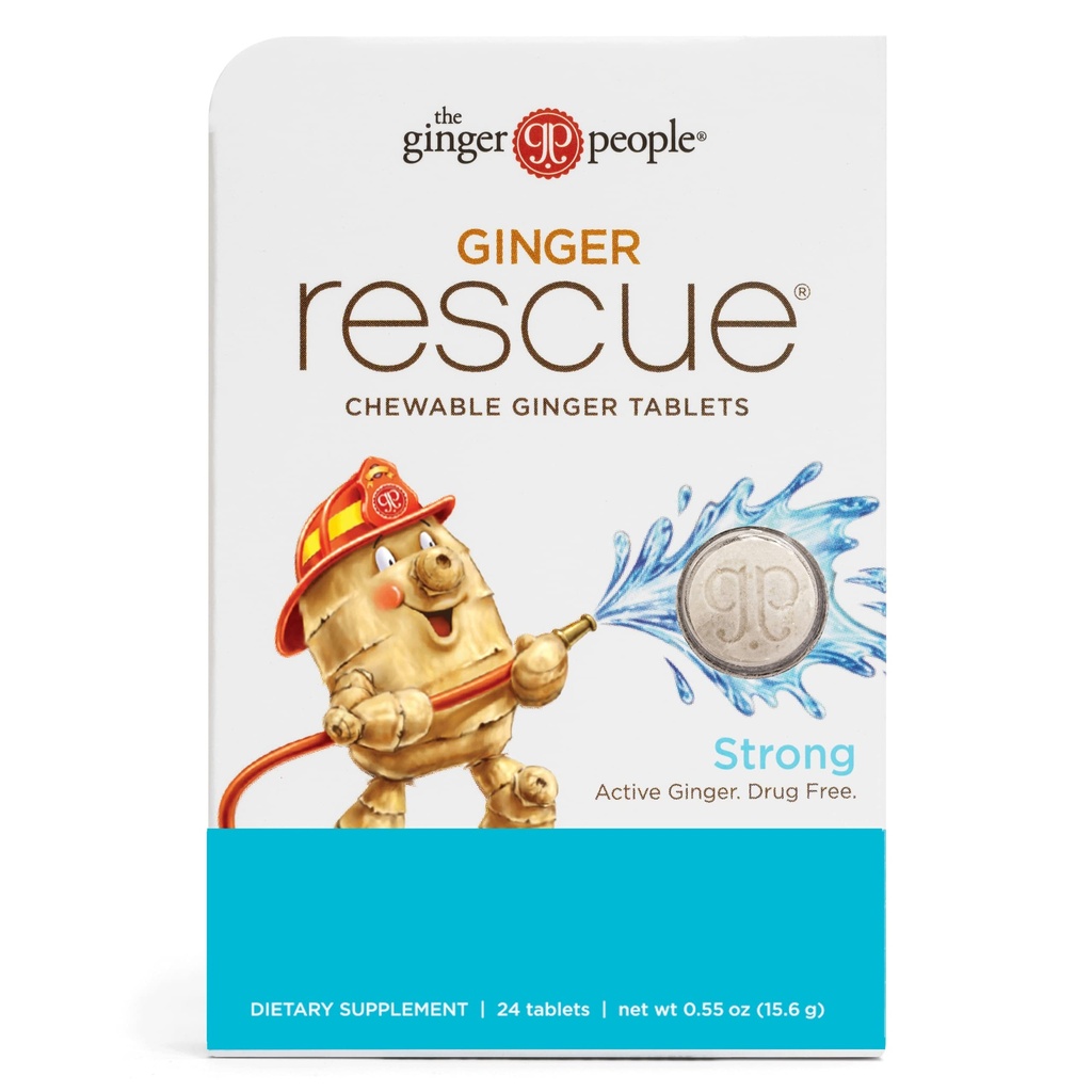 Ginger Sauvetage Comprimés chirurgicaux par les personnes gingembres – santé digestive sans médicament, comprimés chirurgicaux, forte saveur de gingembre, 0,55 Oz, 24 comprimés, (paquet de 1)