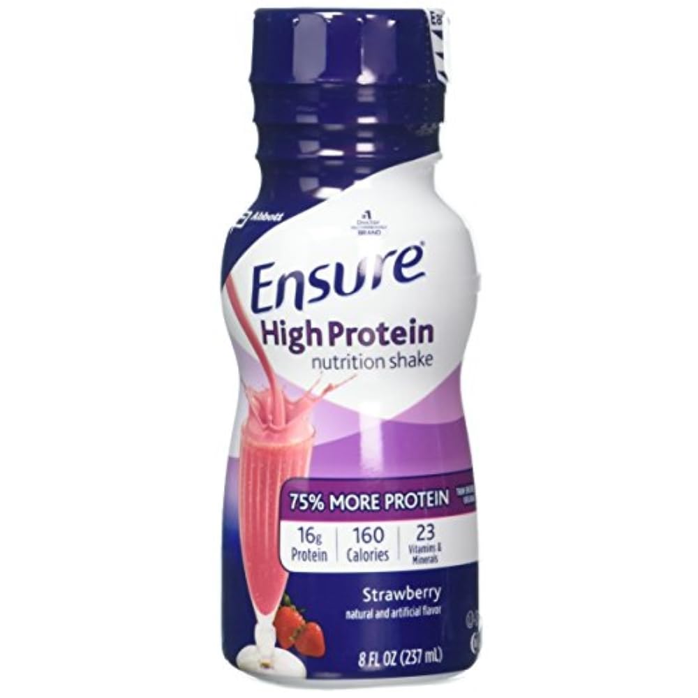 Assure une nutrition riche en protéines Shake, Fraise, 6 Compte