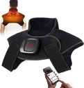 Comfytemp Akku Heizkissen Vibration Massager für Hals & Schulter Schmerzen Relief Geschenke für Vatertag, 2.42lb Gewichtete Wärmewrap, 3-8H Batterieleben, APP Control Neck Warmer