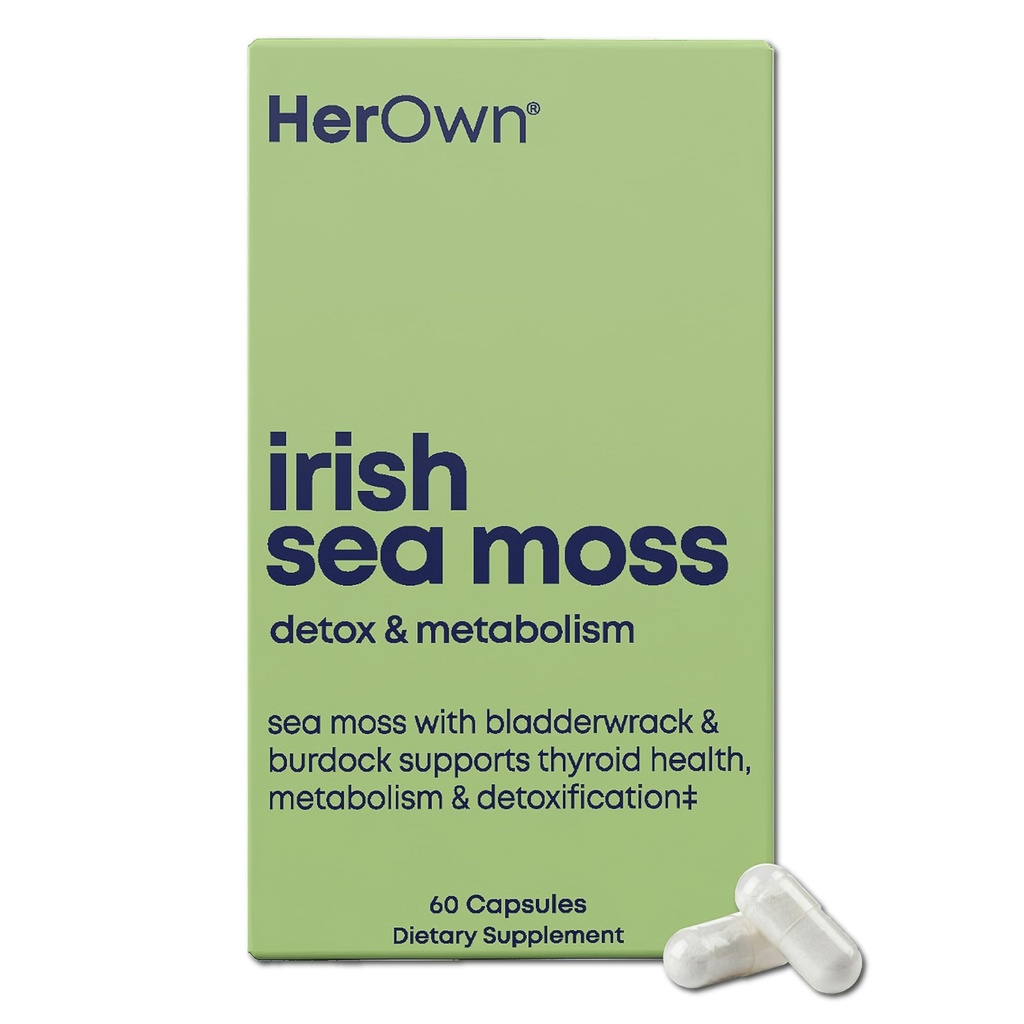 Ses propres capsules de mousse de mer d'Irlande, root de Burdock, Bladderwrack, Detox, Métabolisme, Immune Support, Skin Health, Natural Joint Support, Nutrient Rich Superfood High in Minerals, 60 Comte