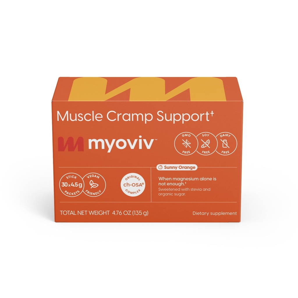 Leistungsstarkes Muskel Cramp Relief - 30 Packungen, Sunny Orange Flavor - Muscle Cramp Support - Pregnancy & Lactation Safe