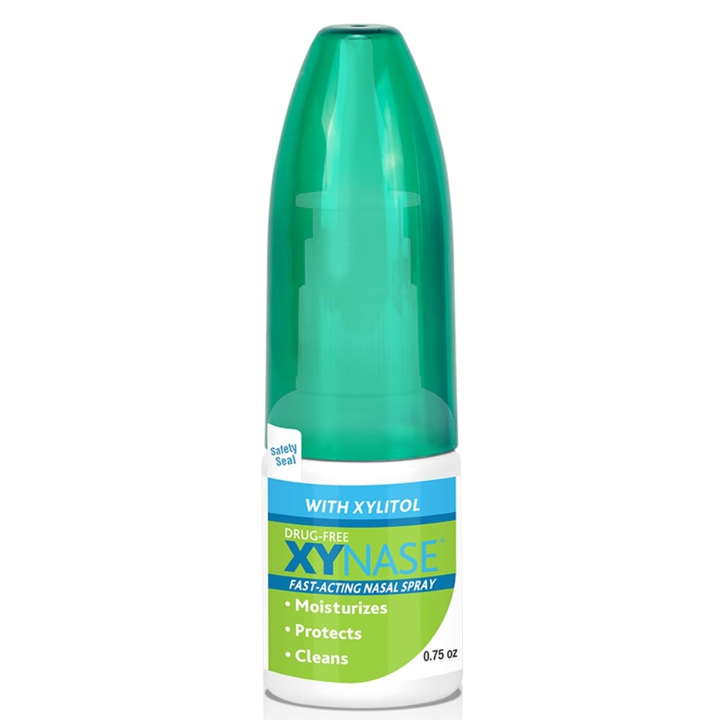 Xynase® Natural Saline Nasal Spray mit Xylitol (0.75 fl oz) - Gentle Relief für Stau, Allergien und Sinusdruck, Safe für alle Altersgruppen