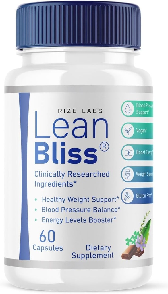 Lean Bliss Weight Loss Pills, Lean Bliss Fat Burning Formel, LeanBliss Advanced Metabolism Capsules for Natural Weight Management & Blood Support, LeanBliss Diät Supplement Bewertungen (60 Kapseln)