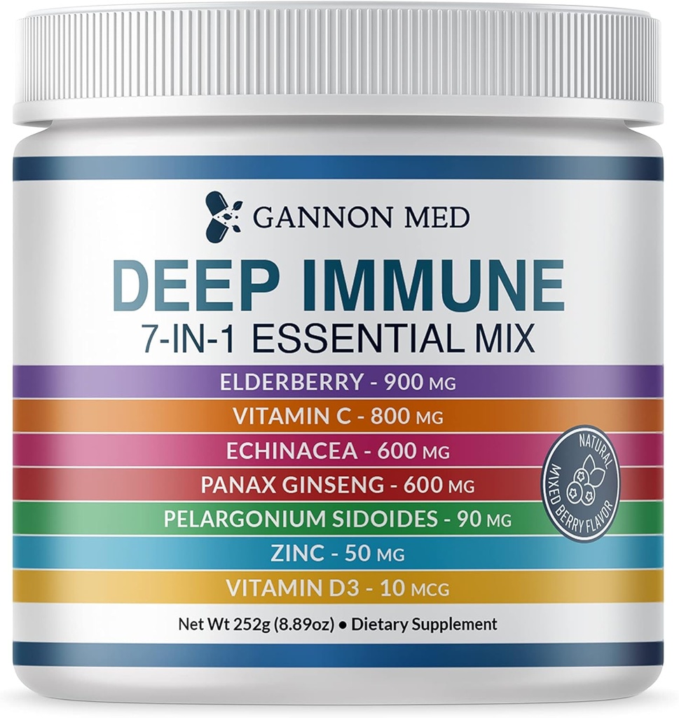 Vitamines de défense ultime pour adultes et enfants — Capsules de défense immunitaire avec Elderberry, Vitamine C, Echinacea, Ail, Panax Ginseng et Zinc — 120 capsules (8,8 Oz en poudre)