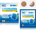 MQ 20ct Motion Maladie Patches, Couleur foncée, Maladie de la mer Patches non somnolentes et imperméables, Cruise Ship Travel Essentials, Fast Acting et Longue Durée 72H