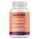 BESTVITE L-Arginin L-Citrulline 500mg / 250mg Vegan (240 vegetarische Kapseln) - No Stearates - No Dicalcium Phosphate - Non GMO - Glutenfrei