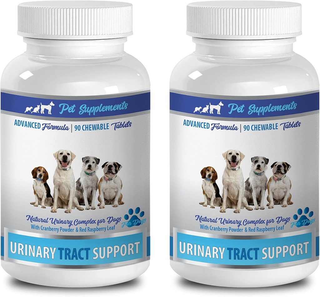 PET SUPPLEMENTS & NUTRITION LLC Hund Inkontinenz Natürlich - Hund Urinary Tract Unterstützung - Natürliche Cranberry Lösung - Blasengesundheit - Vet empfohlen - Hundeblase behandelt - 2 Flasche (180 Bäume)