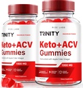 rize labs (Pack von 2 Trinity Keto + ACV Gummis für erweiterte Gewichtsverlust, Premium Keto Plus ACV Formel, Alle natürlichen Apfel Apfel Apfel Apfel Apfel Apfelegar Supplement, Gummy 500 mg Review (120 Gummi)