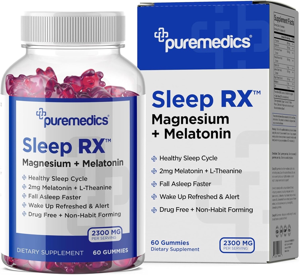 Schlaf-Gummi, ruhig + Schlaf-Unterstützung, 2 mg Melatonin, L-Theanin, Kamille, Lemon Balm, Leidenschaft Blume, Sanfte Schlafhilfe, Erdbeere 60 Count