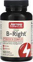 Formules B-Droite - Formule complexe de vitamine B à faible teneur en or - Soutien énergétique et métabolique - Promotion de la santé cérébrale, cardiaque et cardiovasculaire - 100 portions (paquet de 1)