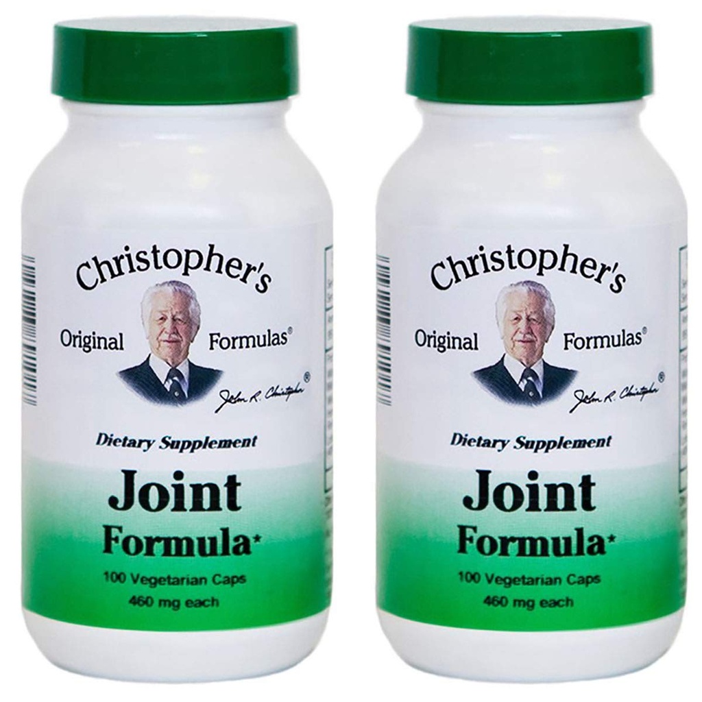 Christopher's Original Formulas Joint Formula – 100 Vegetarische Kapseln – Synergistische Kräutermischung für gemeinsame Unterstützung – Made in The USA - Pack of 2