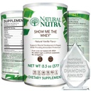 Natürliche Nutra Gras Fed Vanille Show Me Die Whey Protein Quelle Pulver erhöhen Verdauung, verbessern Körperflüssigkeit Fluss, unterstützen Knochen Gesundheit und Boost Immunität, Glutenfrei, Zuckerfrei, Non-GMO, 13.3oz