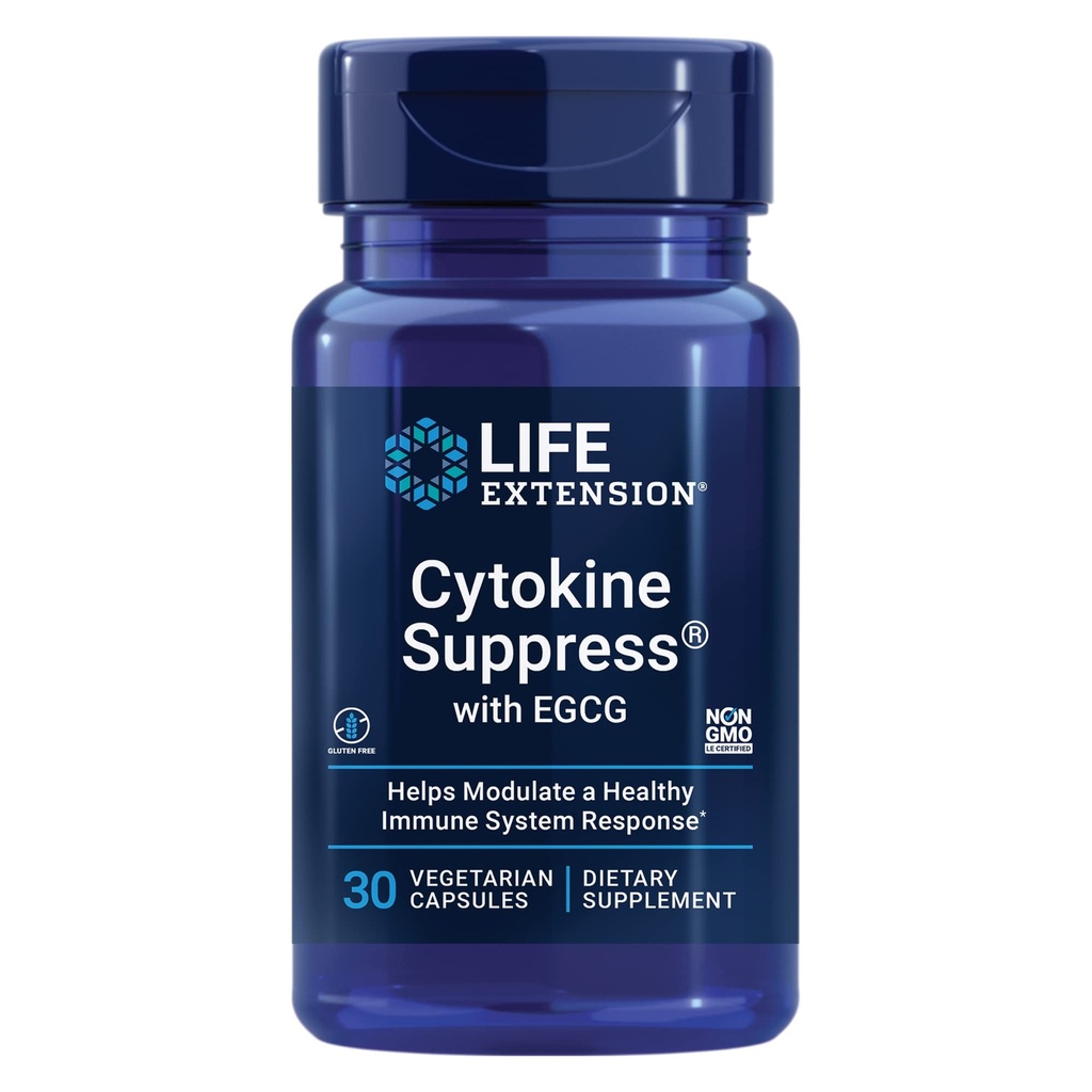 Cytokine Suppression de la durée de vie avec EGCG, 30 comtes