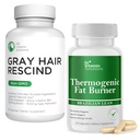 DR VITAMIN SOLUTIONS Graues Haar Rescind und Thermogenic Fat Burner Bundle - 60 Caps Jeder