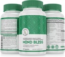 Mind Bliss Gehirn Ergänzung: 40-Ingredient Gedächtnis, Fokus & Clarity Vitamine, Energie Boost & Nootropic Unterstützung mit DMAE, 60 Pillen