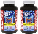 Yerba Prima Prebiotic Colon Care Capsules Dietary Fiber, 180 Count, (Pack of 2) - Fünf Formen von Fiber Plus FOS Prebiotics Supplement - Soluble & Unlöslich für Regularity & Digestive Support