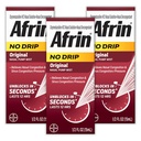 AFRIN No Drip Original Nasal Mist Triple Pack, Non-Drowsy, Fast-Acting Decongestant für Nasal Congestion und Sinus Druck Relief, Erwachsene und Kinder 6 und älter, .5 fl oz (Pack von 3)