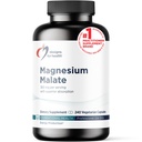 Designs für Gesundheit Magnesium Malat - Chelat Magnesium als Di Magnesium Malate - Hochverfügbare Form zur Unterstützung von Energie, Knochengesundheit + Muskelrückgewinnung (240 Magnesium Malat Kapseln)