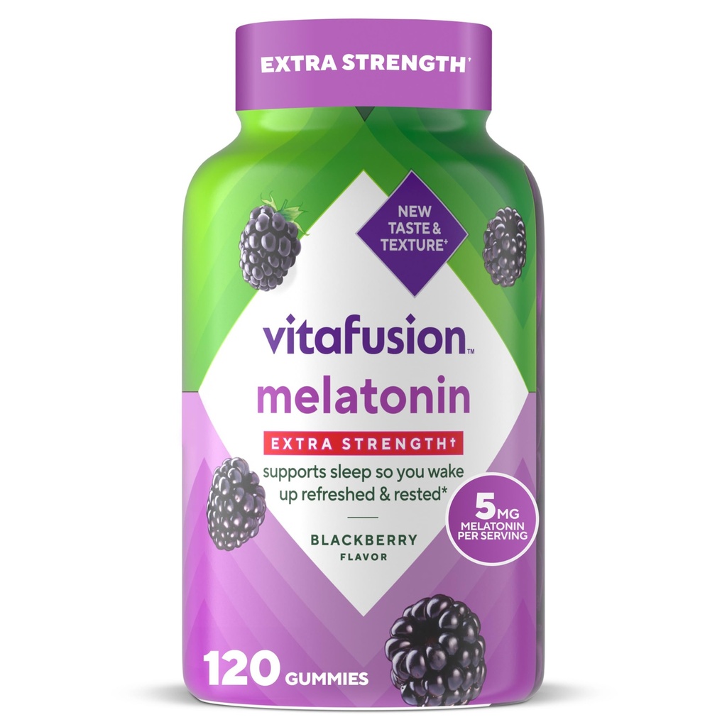 Vitafusion Extra Strength Mélatonine Vitamines Gummy, 5mg, 120 ct Gummies