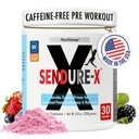 Sendure-X Beetroot + Poudre de Citrulline - Pré-entraînement sans caféine - Boosts Blood flow, Energy, VO2 Max, Endurance, Recovery - NSF Sport certifié, Peak Performance, Natural - 30 Servants Berry Sauvage
