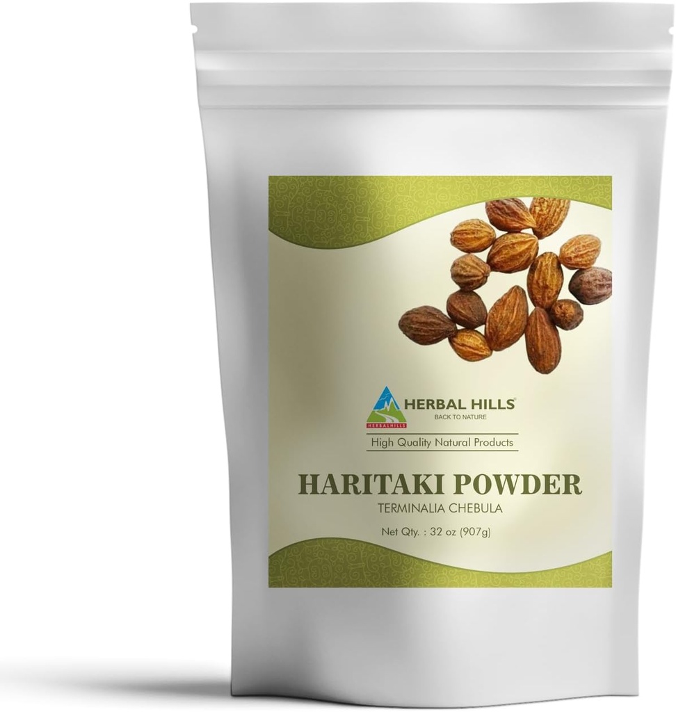 HERBAL HILLS Haritaki Powder Terminalia Chebula Inknut | 2 Pound/32 Oz | Pack of 1