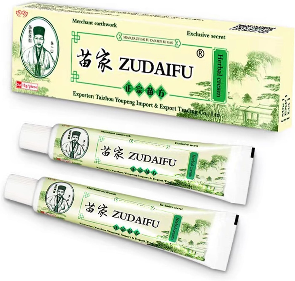 2 Stk Natürliche chinesische Kräuter Eczema Creme, Eczema Relief Salbe für Vollkörper Juckreiz, Trockenheit, Redness, Akne, Pimples, Blister, Krusten, Flaasking und empfindliche Haut