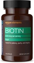 Elemente Vegan Biotin 5000 mcg - Haar, Haut, Nägel, 130 Kapseln (4 Monat Versorgung) (Verpackung kann variieren)