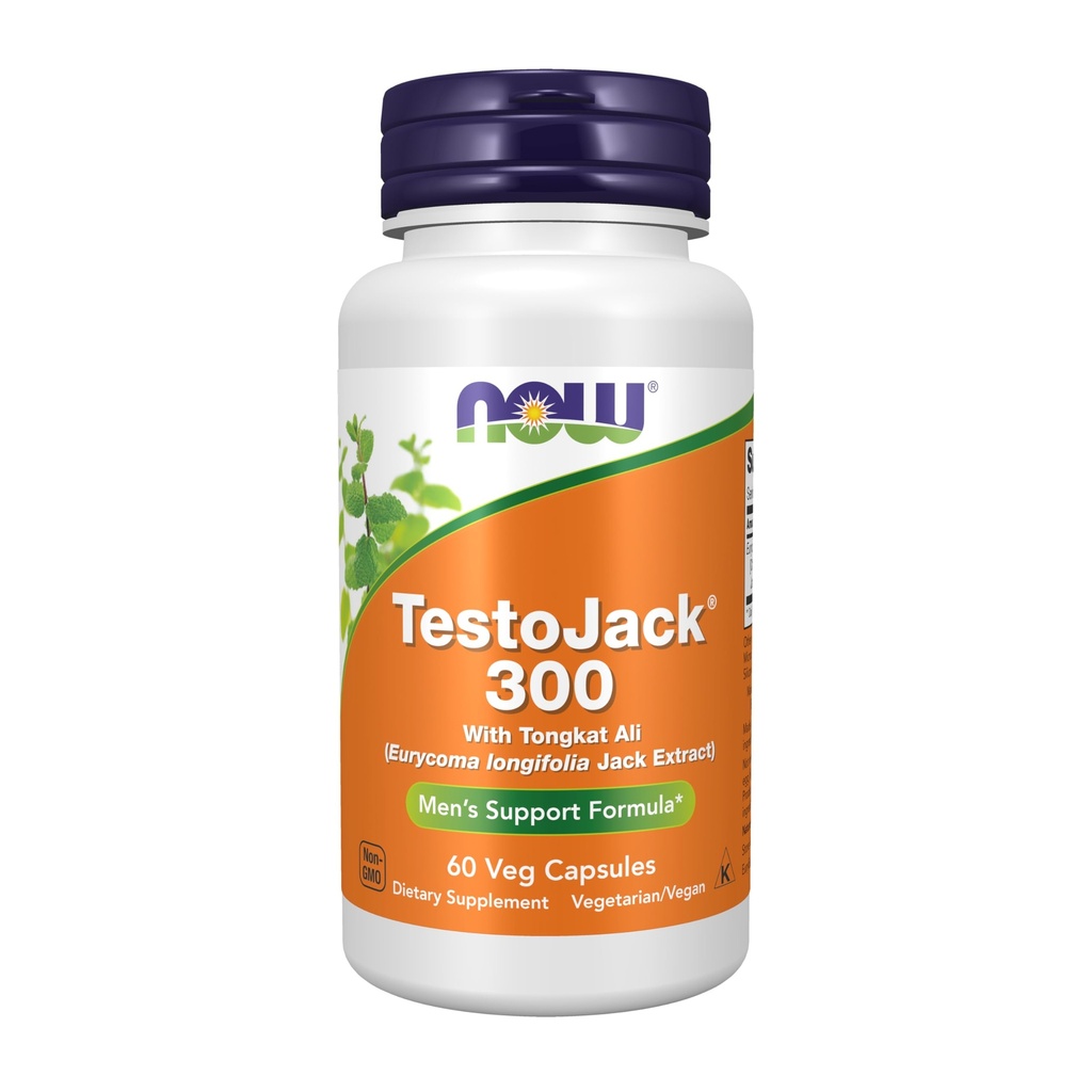MAINTENANT compléments alimentaires, TestoJack 300MC avec 300 mg de Tonkat Ali (Eurycoma longifolia Jack Extract), 60 gélules